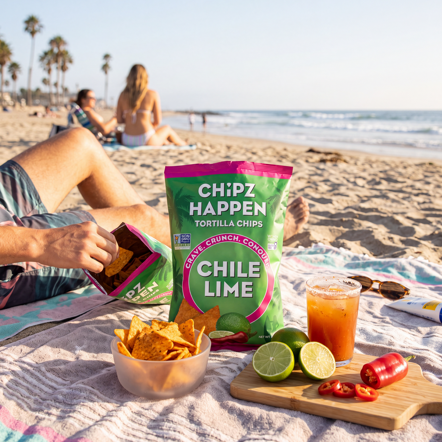 Chile Lime Tortilla Chips - 4 Pack of 8oz