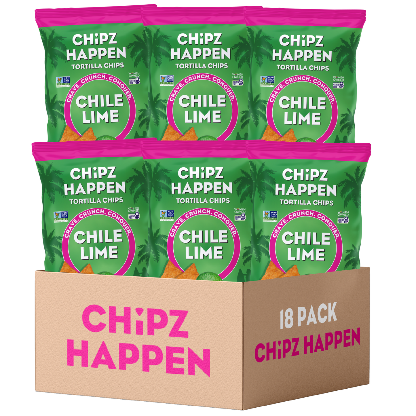 Chile Lime Tortilla Chips - 18 Pack of 1.5oz