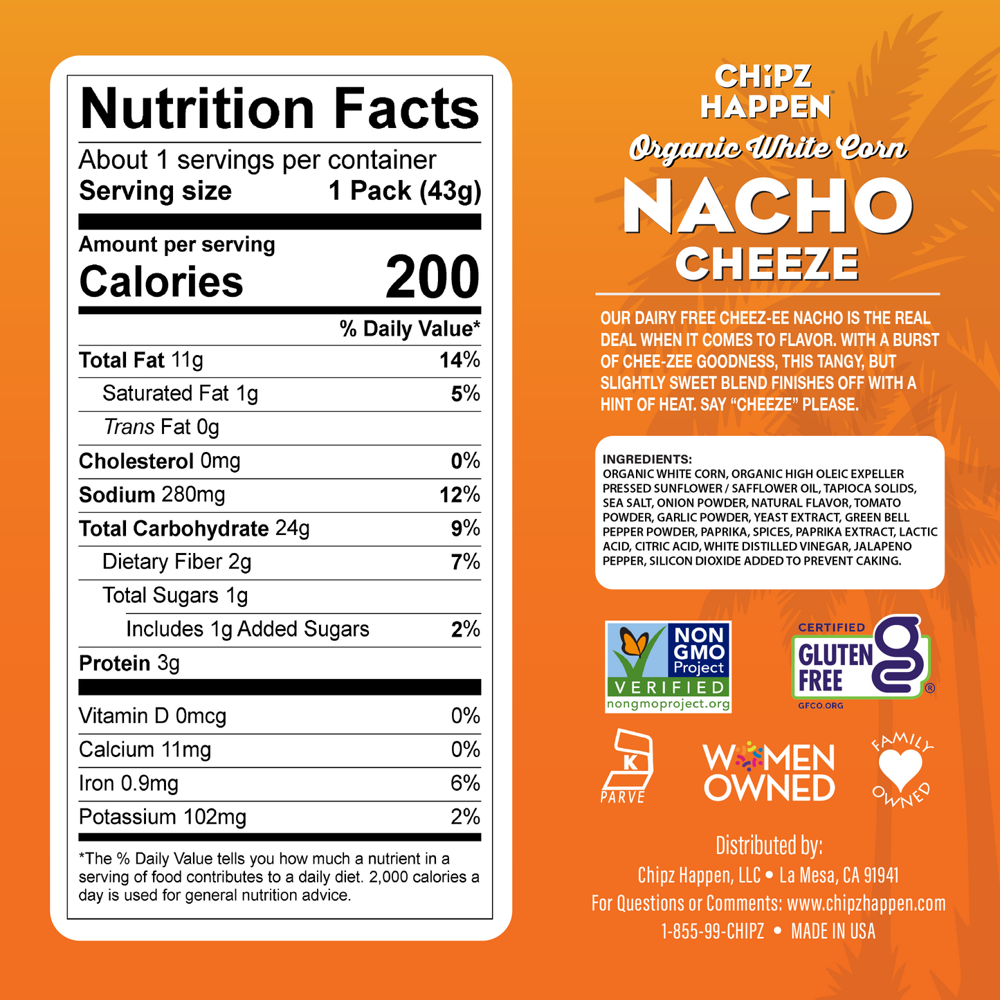 Nacho Cheese Tortilla Chips - 18 Pack of 1.5oz