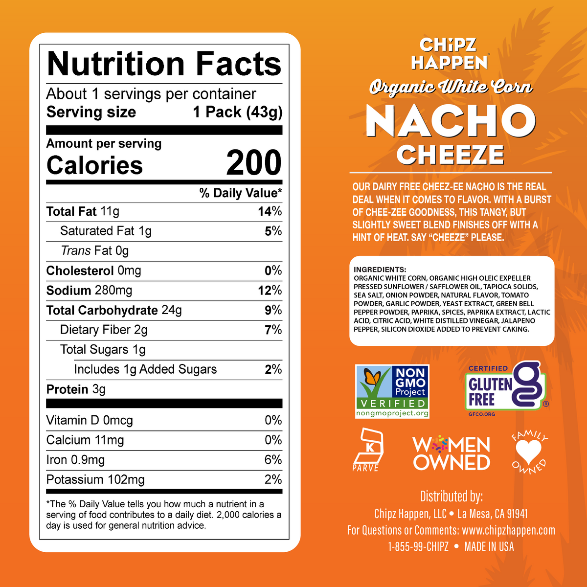 Nacho Cheese Tortilla Chips - 18 Pack of 1.5oz