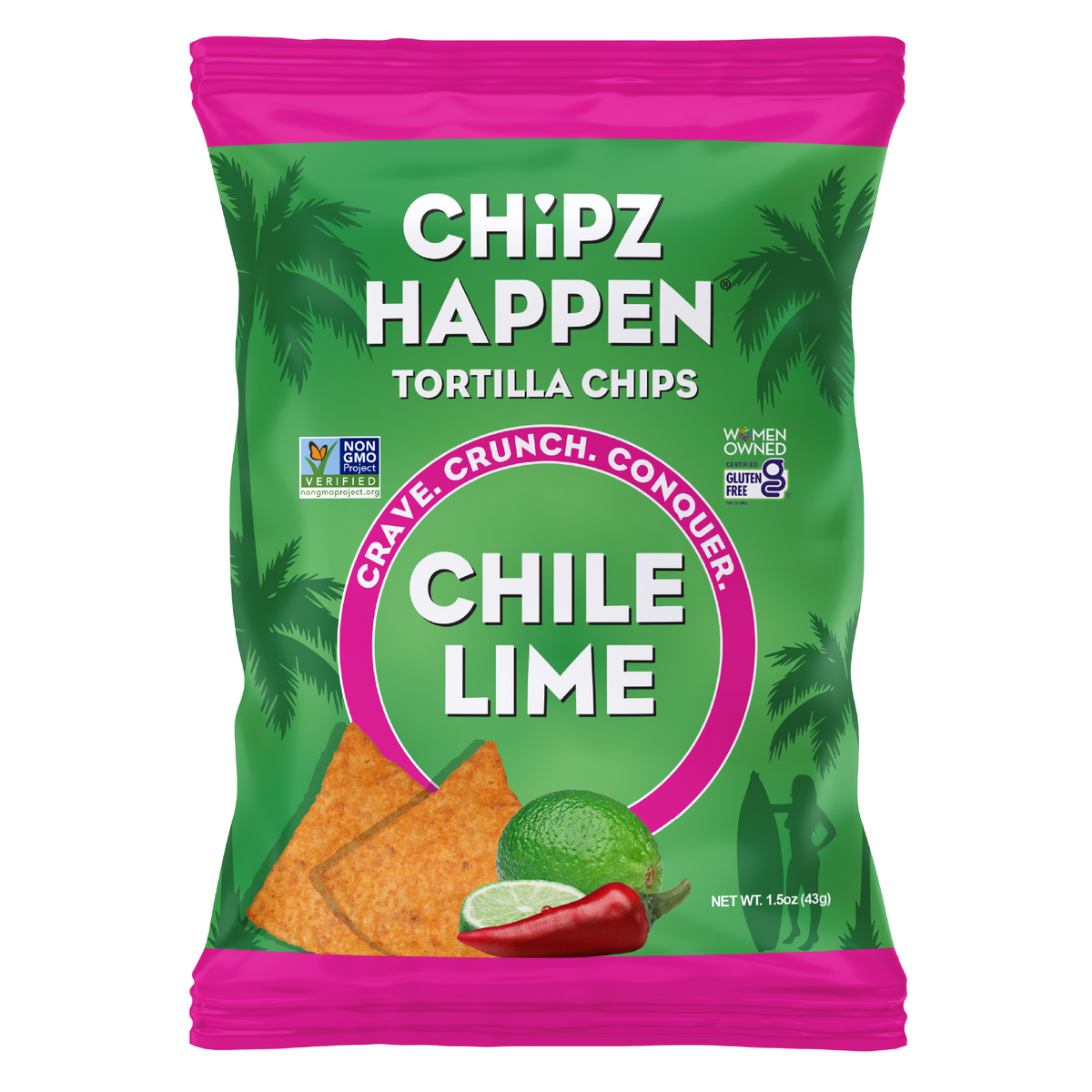 Chile Lime Tortilla Chips - 18 Pack of 1.5oz
