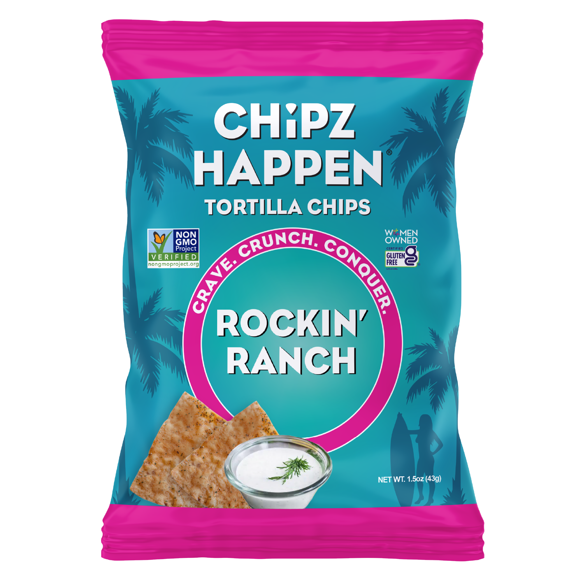 Rockin' Ranch Tortilla Chips - 18 Pack of 1.5oz