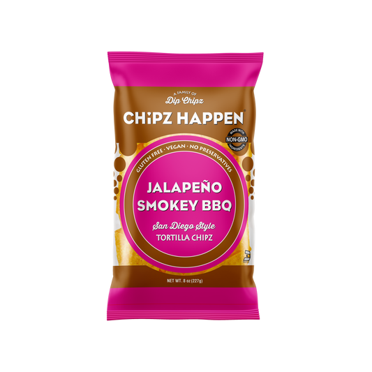 Jalapeno Smokey BBQ Tortilla Chipz - 4 Pack of 8oz  Family Bag