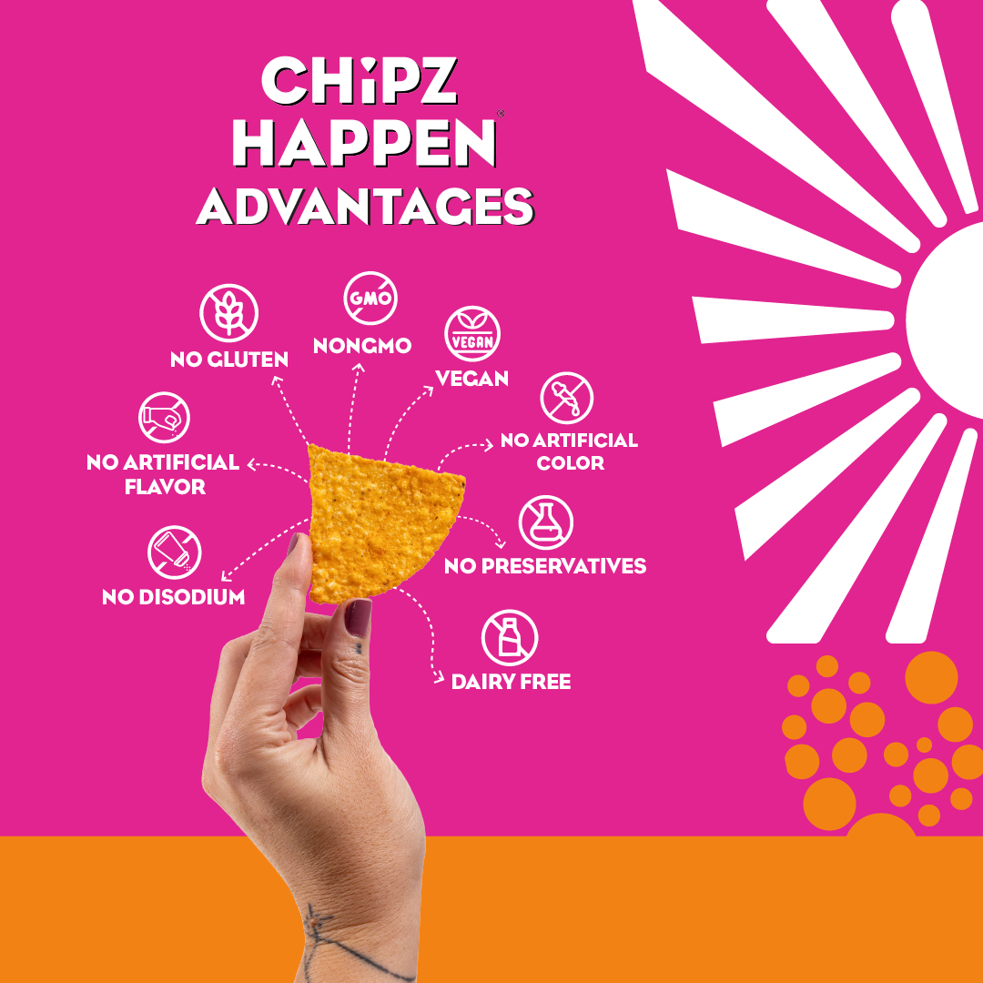 Chipz Happen Cheeze-ee Nacho - 12 Pack of 3oz Snack bag